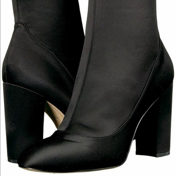 SAM EDELMAN Calexa Sock Bootie Satin Size 9 in black - Picture 2 of 8